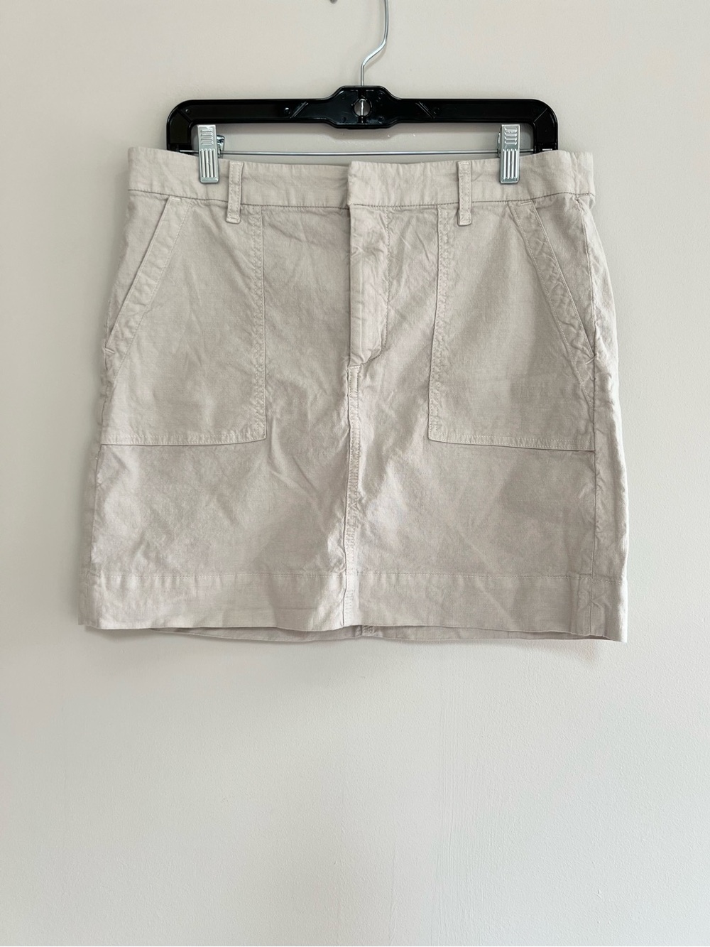 Frank & Eileen Italian Performance Linen Jameson Utility Skirt Pockets, size 10 - Picture 2 of 12